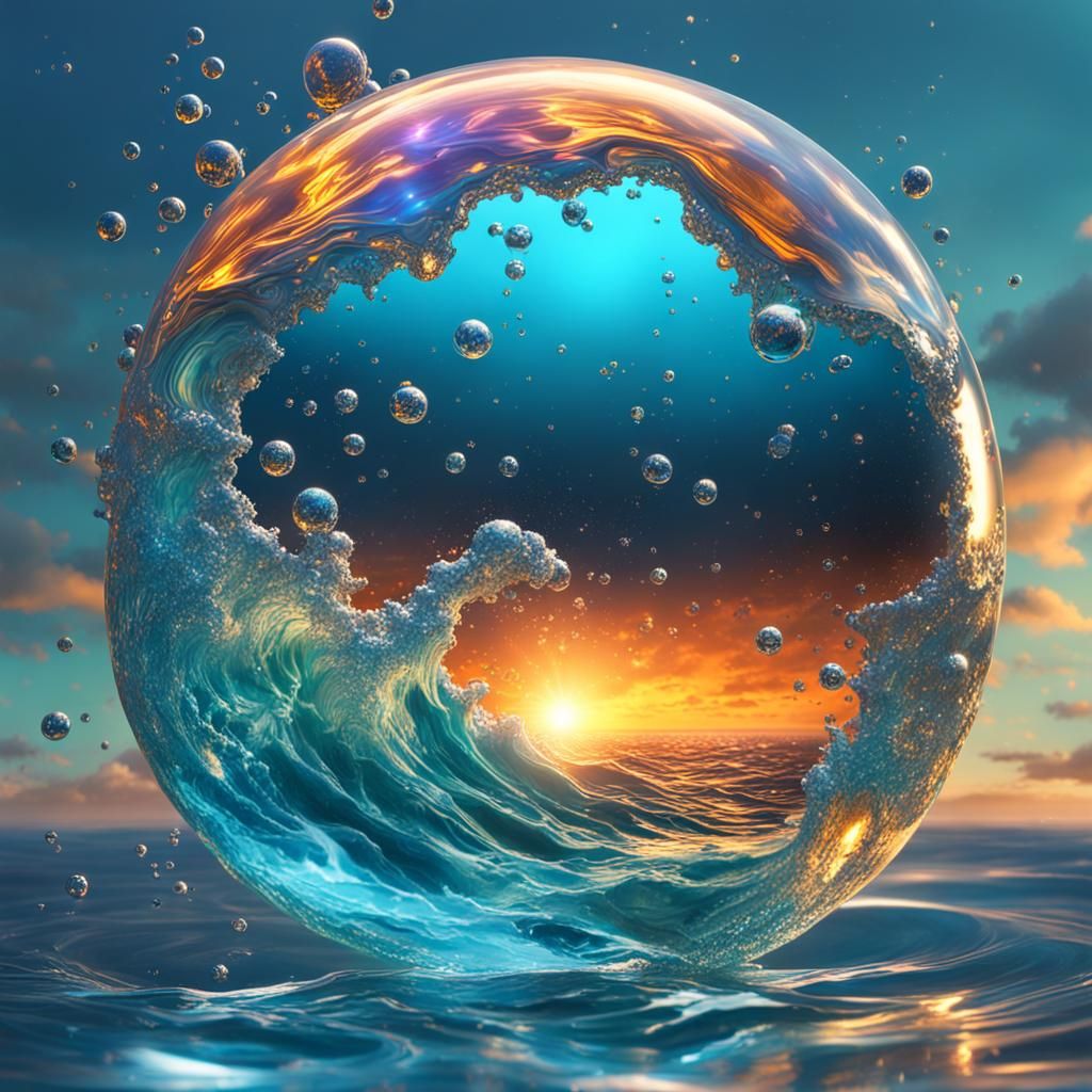 Ocean Orb Reflects a Shattered, Sparkling Glow