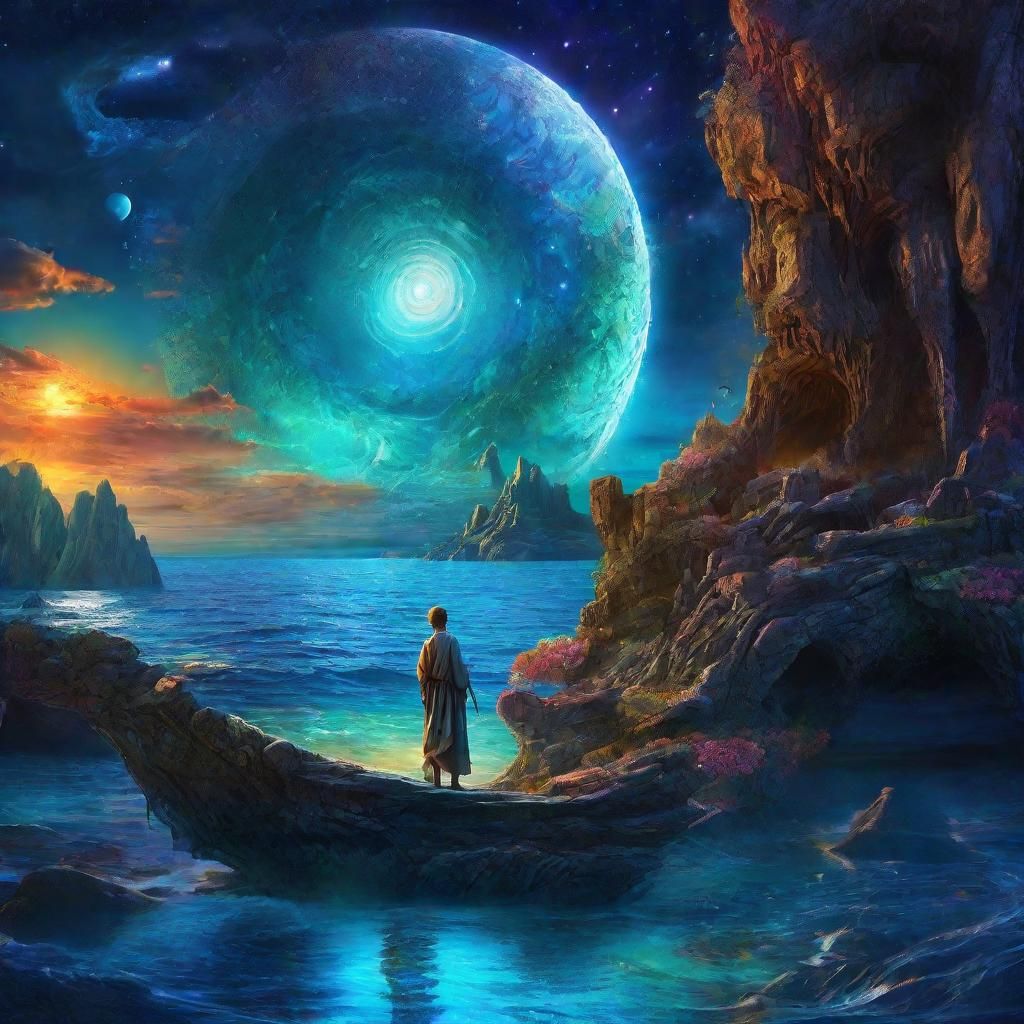 Surreal Ocean Portal in Fantasy Art Style