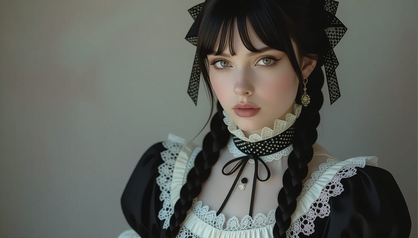 Victorian Gothic Portrait of a Young Woman