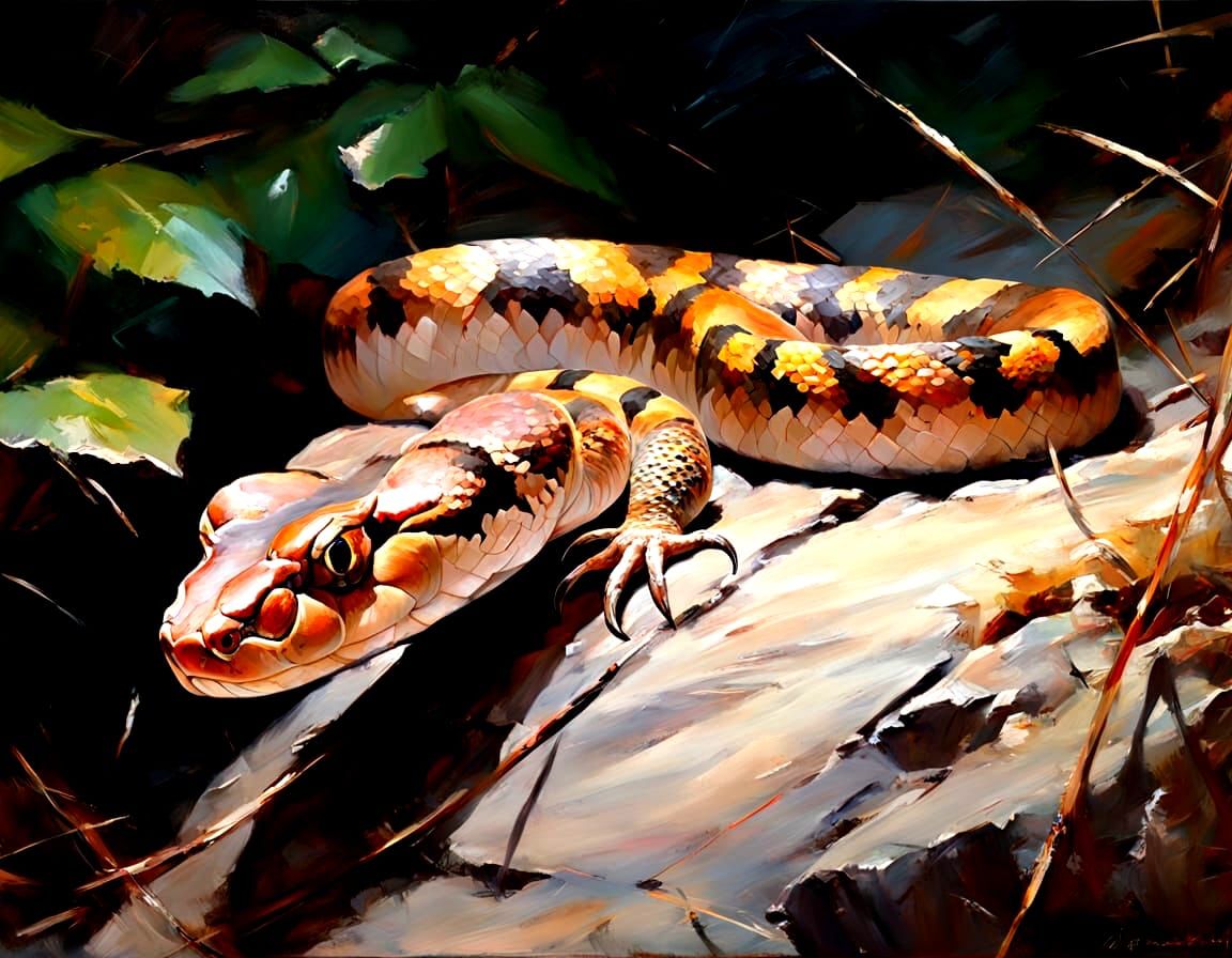 FAIL!  Since when do snakes have legs?