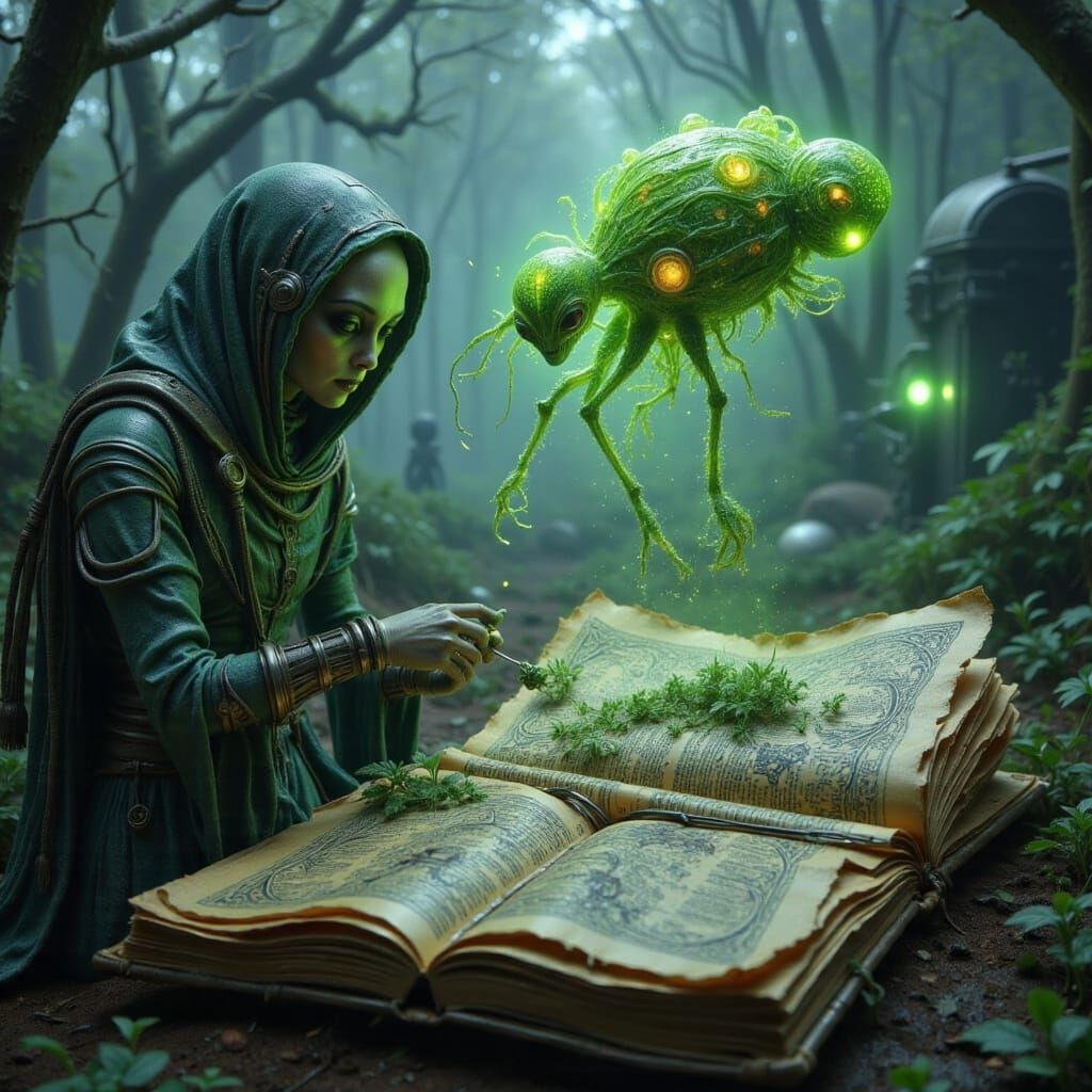 Ethereal Cannabis Ship Over Ancient Ireland Map