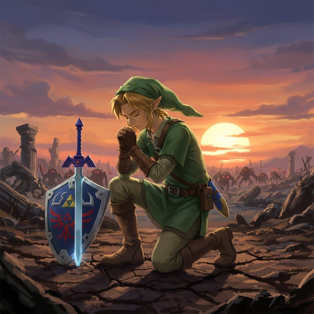 Link Prays for Strength Before Epic Battle