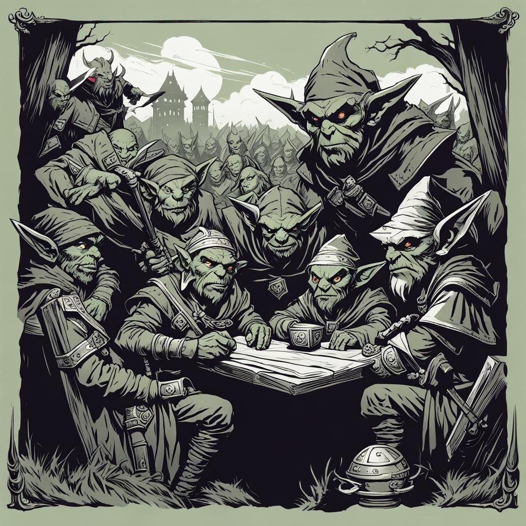 Menacing Goblins Stare Down DnD Party