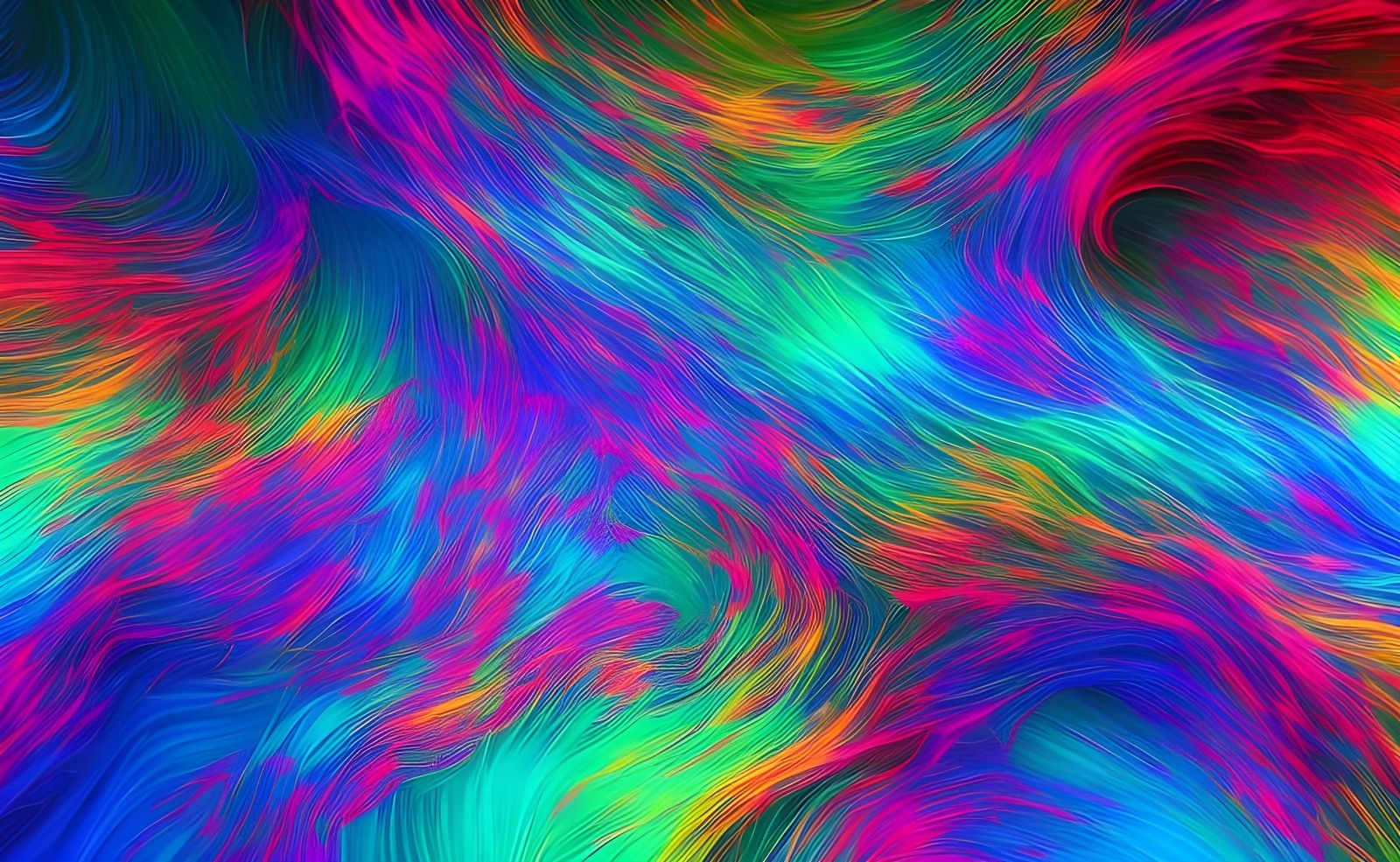 Abstract Ornate Design in Pastel Day-Glo Colors