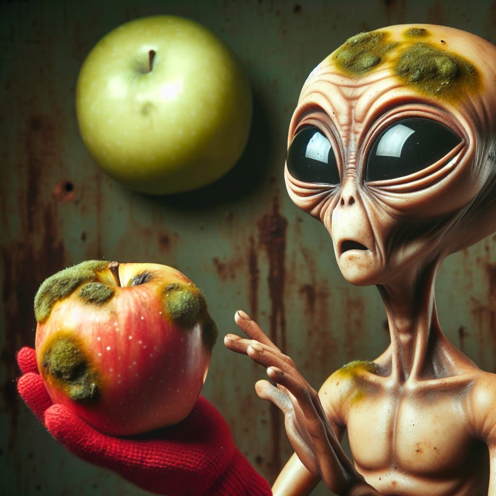 Alien Discovers Rotten Fruit in Space