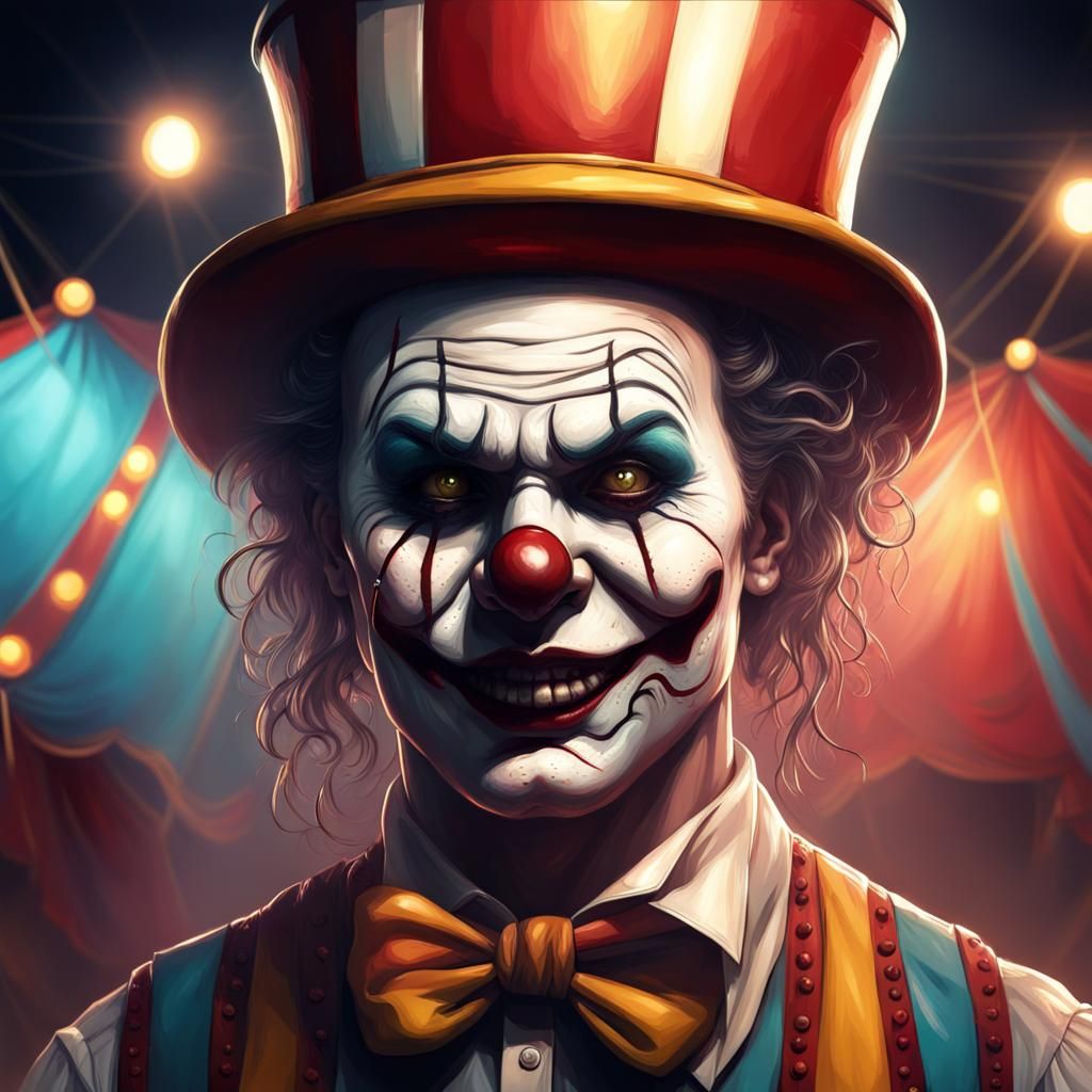 Creepy Haunted Circus in Hyperrealistic Style