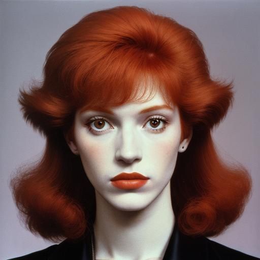 1980s Portrait of Redhead Girl with Freckles