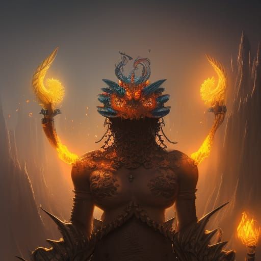 Elemental Phoenix: Detailed Fantasy Concept Art