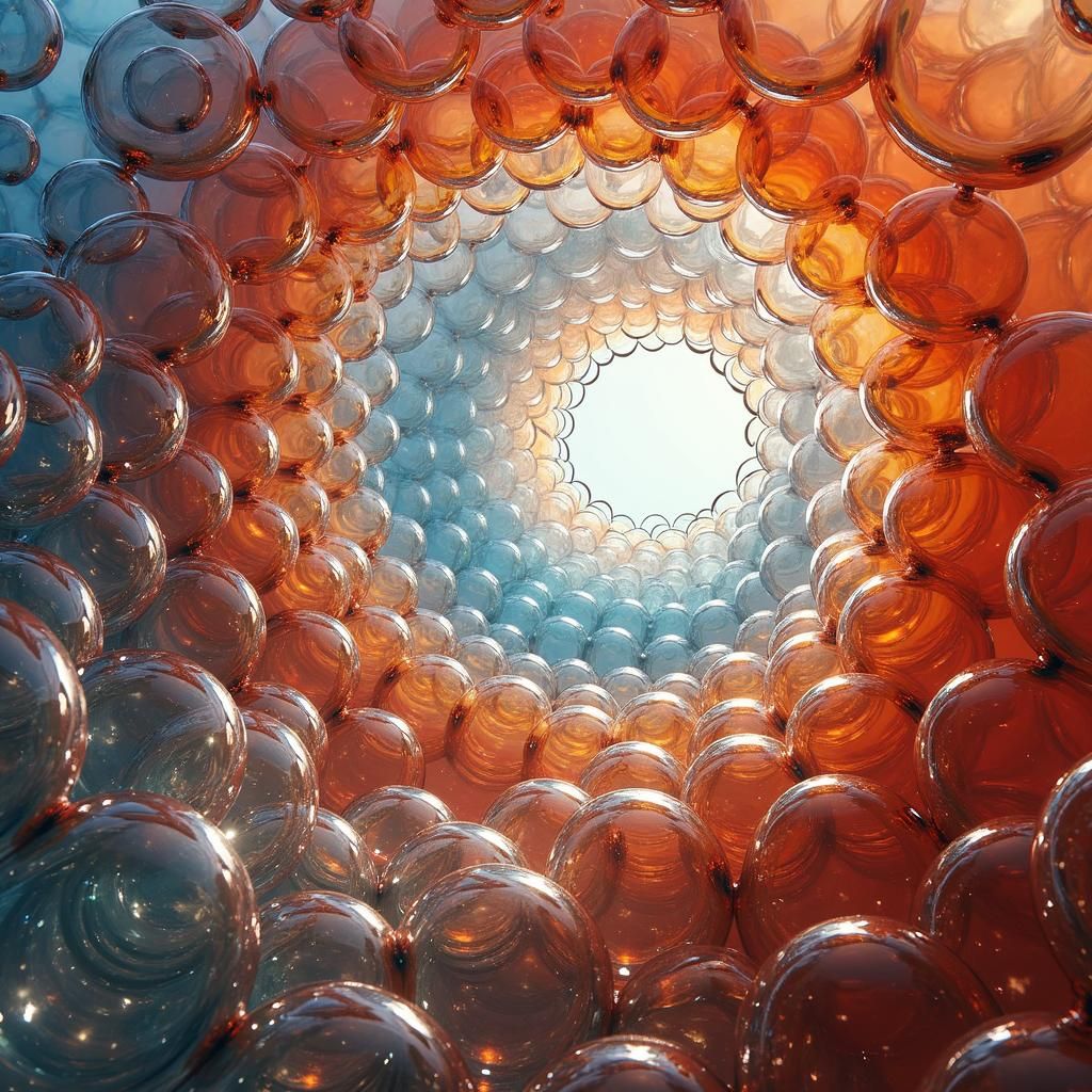 Colossal Vortex of Interconnected Transparent Orbs
