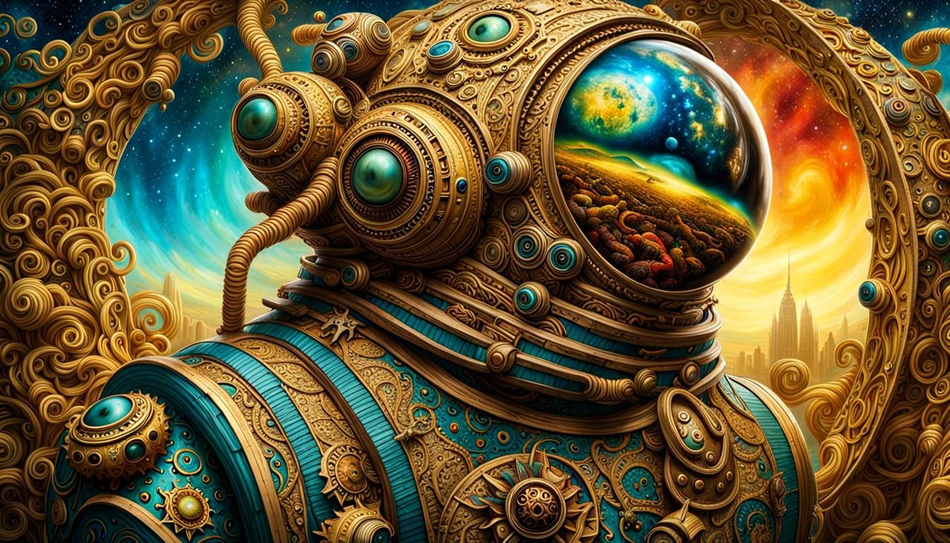 Vibrant Space Opera Scene in Digital Illustration