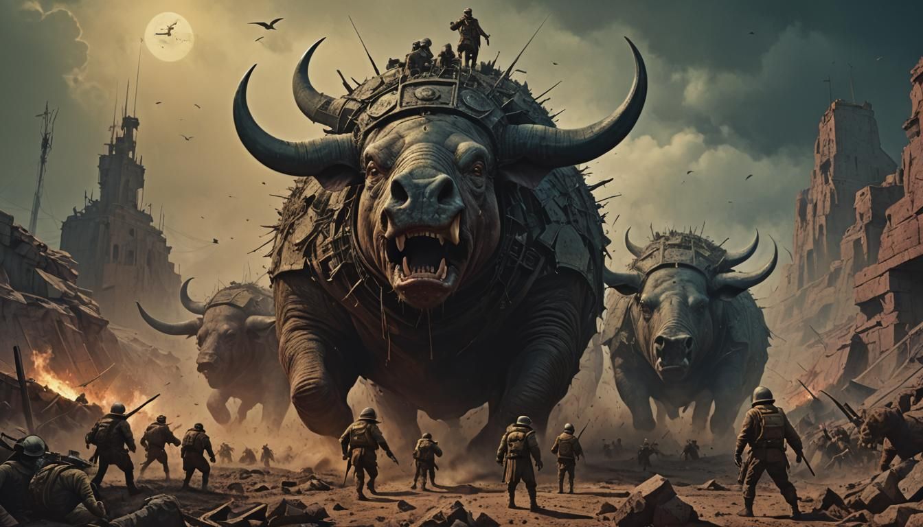 Epic Anti-War Masterpiece in Dark Fantasy Style