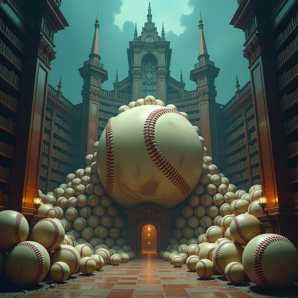 Baseball Library in Haunting Architectural Style
