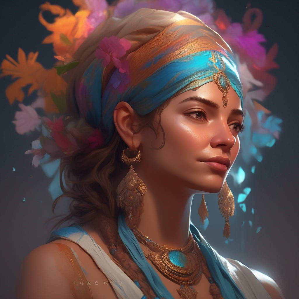 Namaste Personified: Hyperdetailed Concept Art Portrait