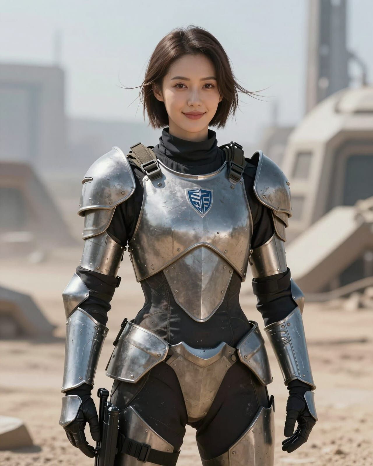 Futuristic Soldier with Silk Armor in Cinematic Style