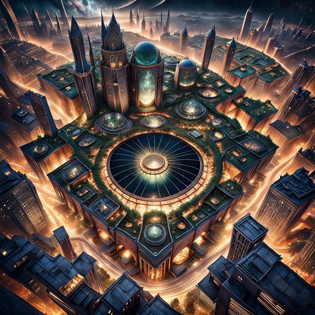 Epic Hobbit Mega-City in an Underground Fantasy World