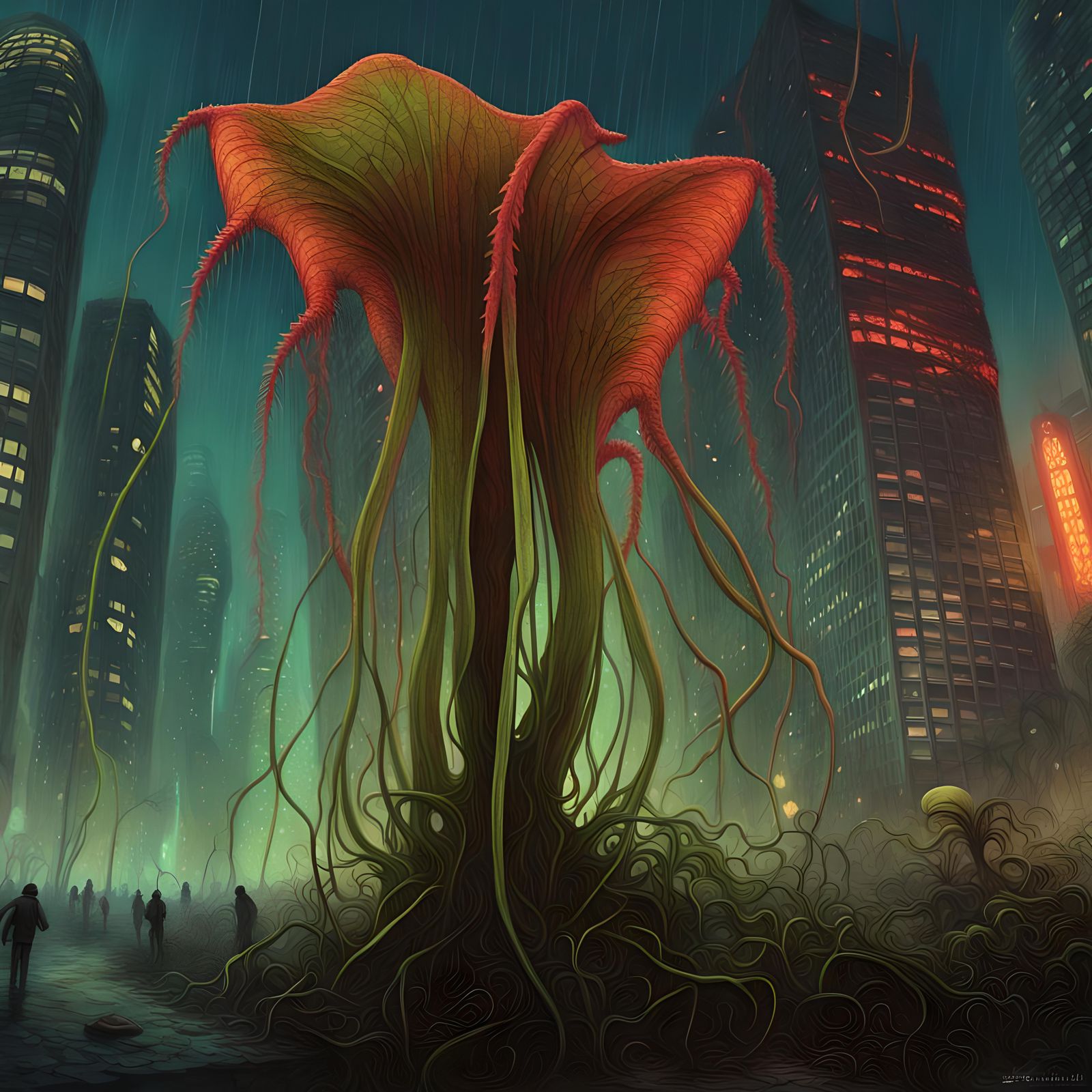 Carnivorous Plant Rampages Through City