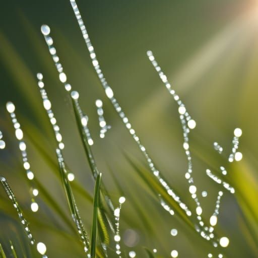 Dew Drop Reflects Sunlight: Professional Photography