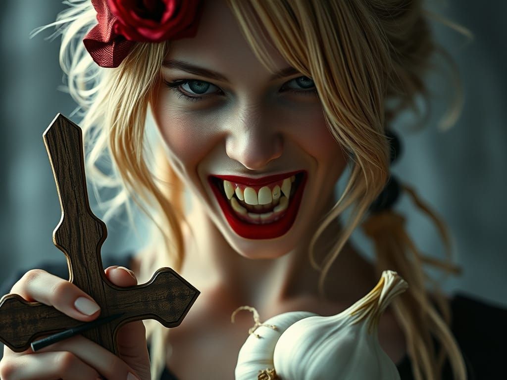 Japanese Vampire Hunter in Cinematic Digital Art