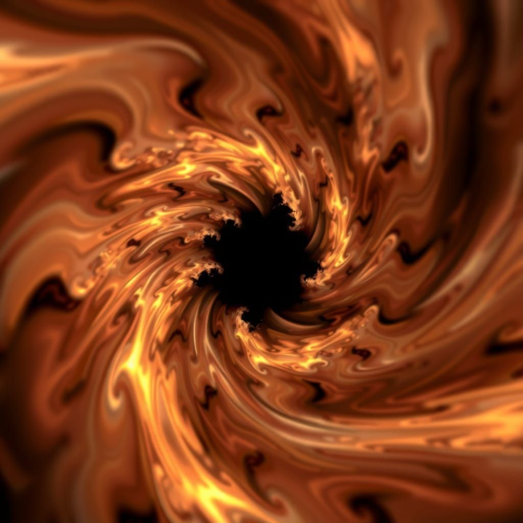 Fractal Flame Burning in a Mesmerizing Vortex