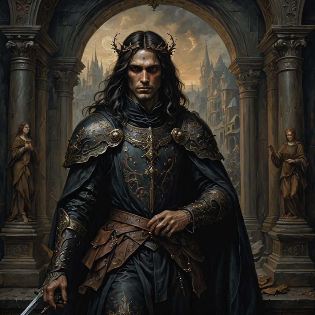 Dark Fantasy King in Renaissance Style
