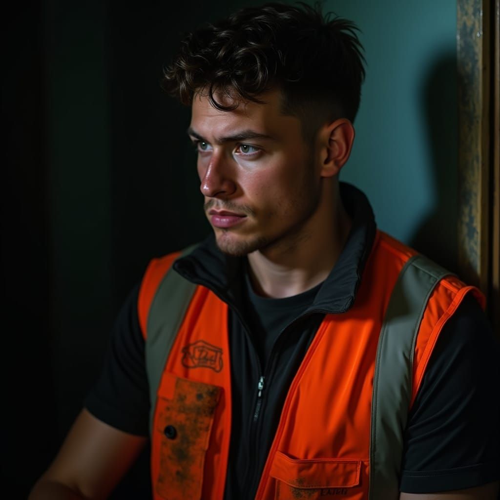 Intense Portrait of a Young Irish Man in High-Contrast