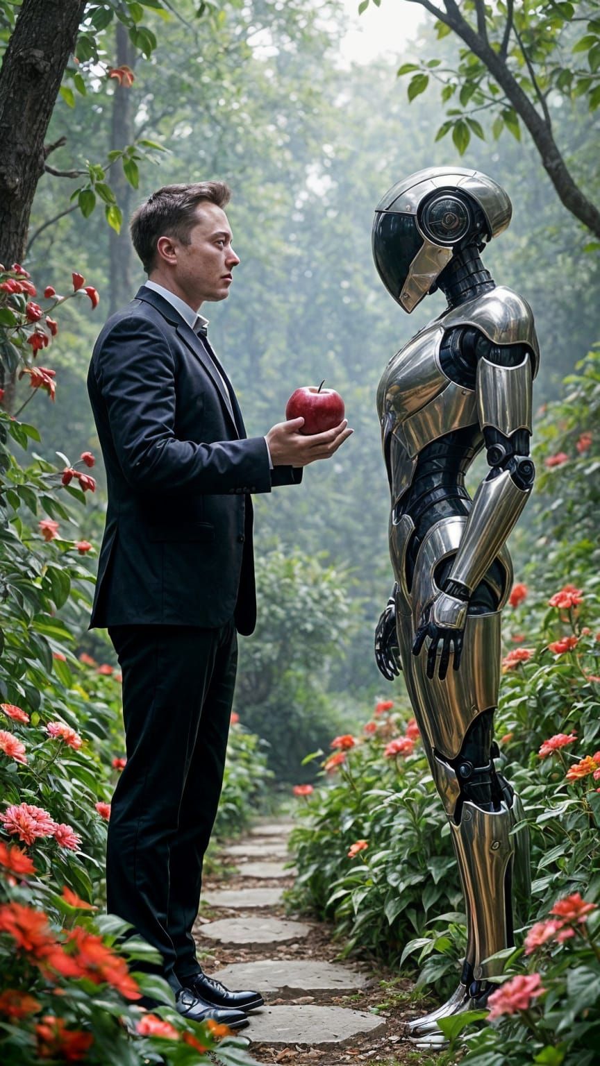 Futuristic Eden: Man Offers Apple to Android