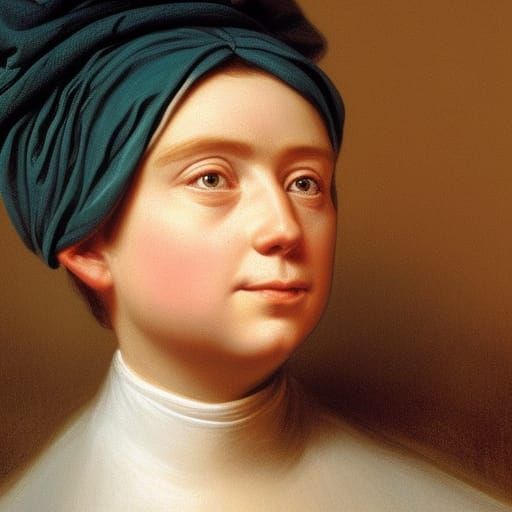 Dramatic Color Portrait in Oil Paint Style