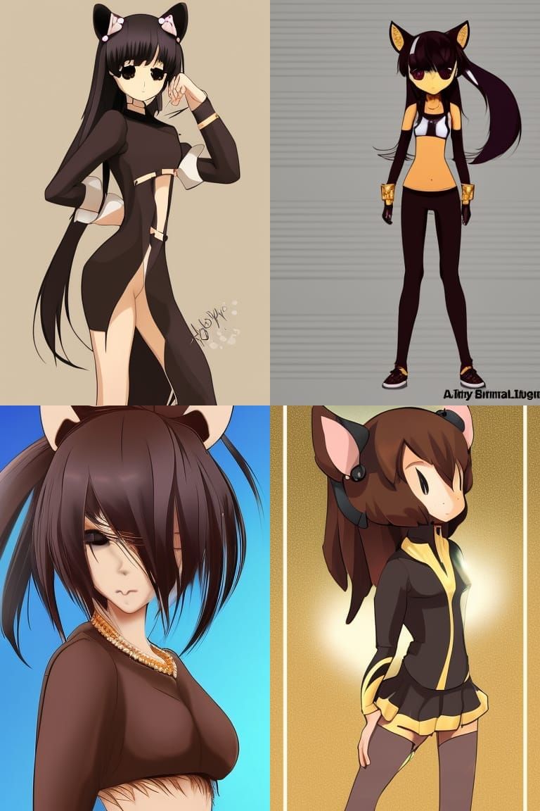 Cheetah Kemonomimi Anime Girl in Desert Landscape