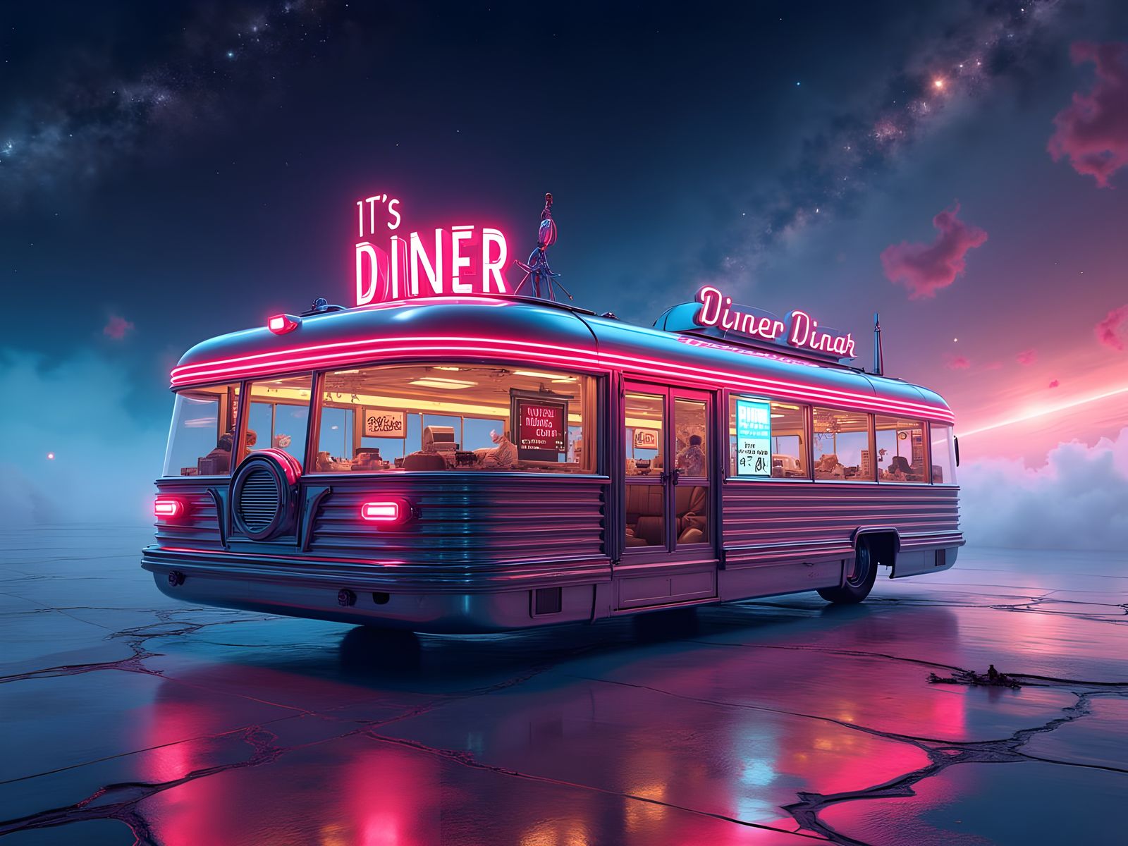 Retro Diner in Space: Vaporwave Retro-Futurism