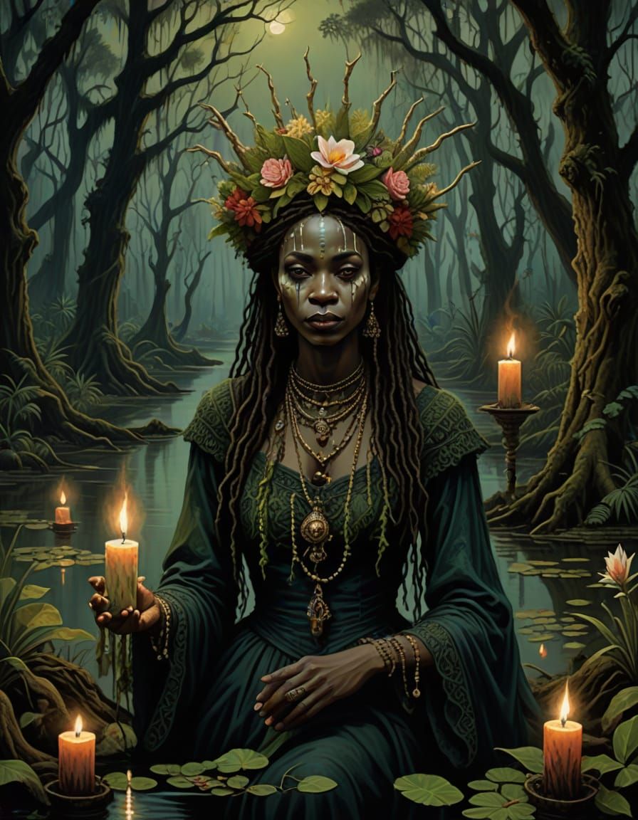 Mystical Voodoo Queen of New Orleans Bayou