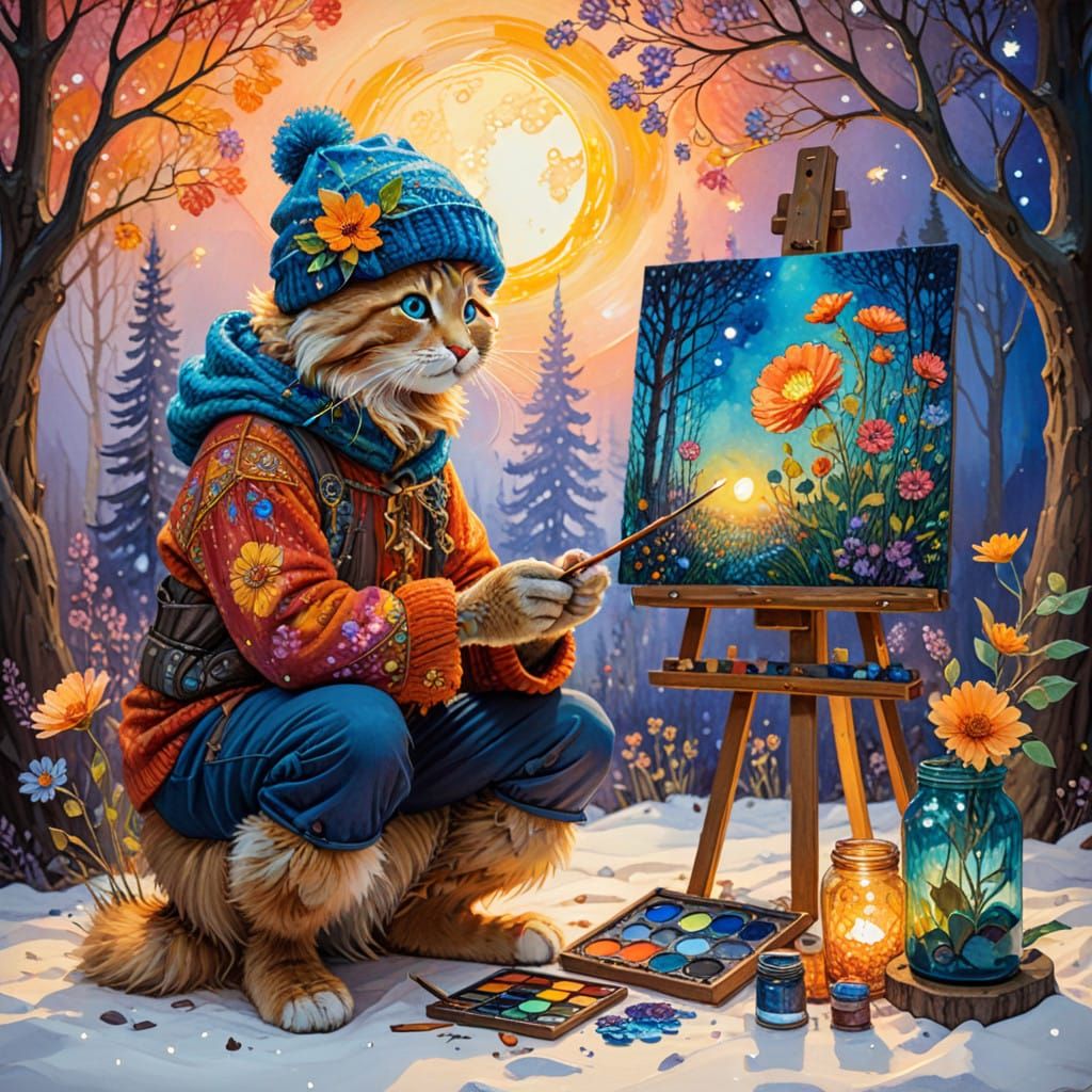 Wild Flickerleaf Artist in Whimsical Studio