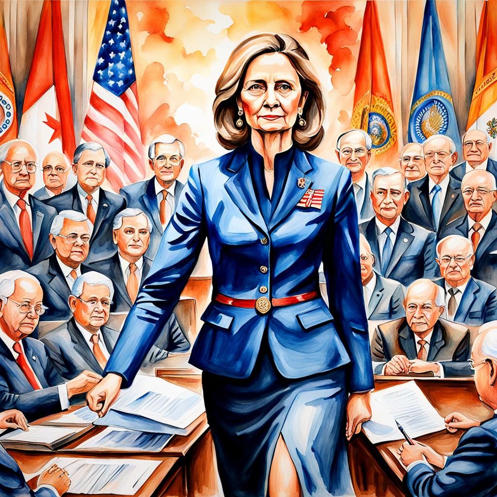 Political Leader Artwork in Mixed Media