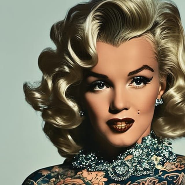 Marilyn Monroe as Radiant Tattooed Goddess