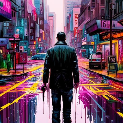 Glitch in the Matrix: Graffiti Splash Art