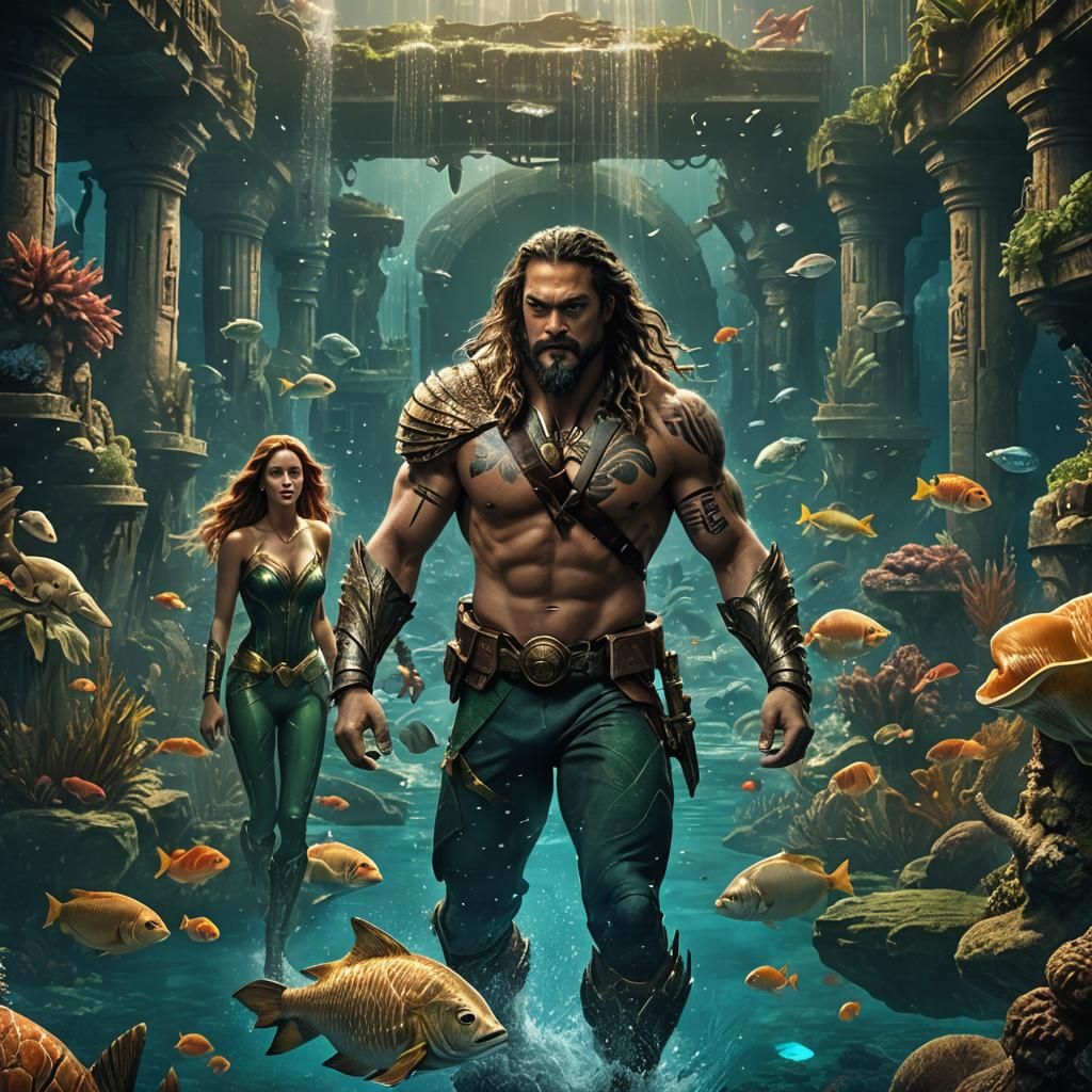 Atlantis Serenade: A Matte Painting of an Underwater Scene