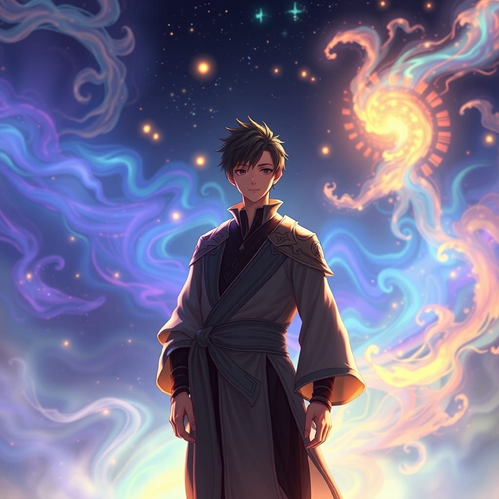 Mystical Realm: A 3D Anime Art Piece