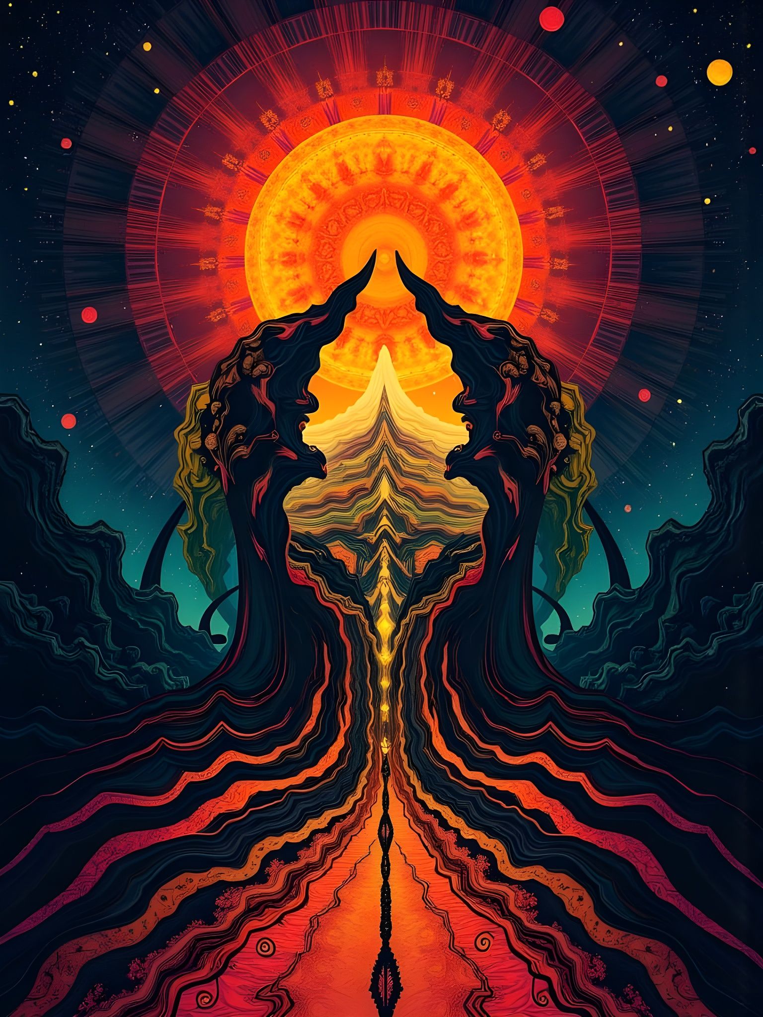 Abstract Generative Art Composition