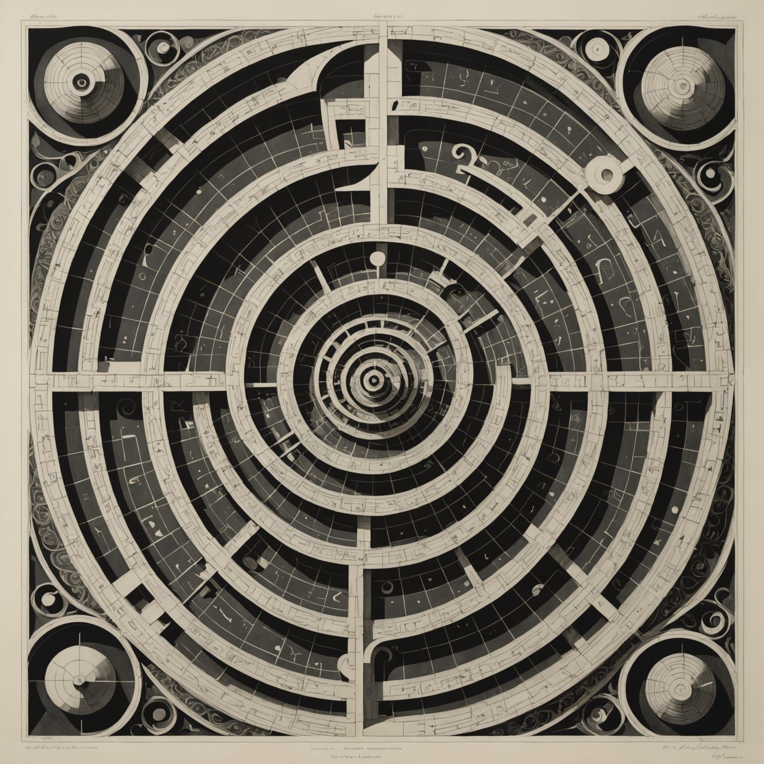 Surreal Math: A Lithographic Exploration of Elegance