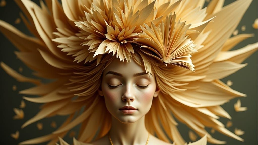 Enchanted Scribe in Impasto Digital Art