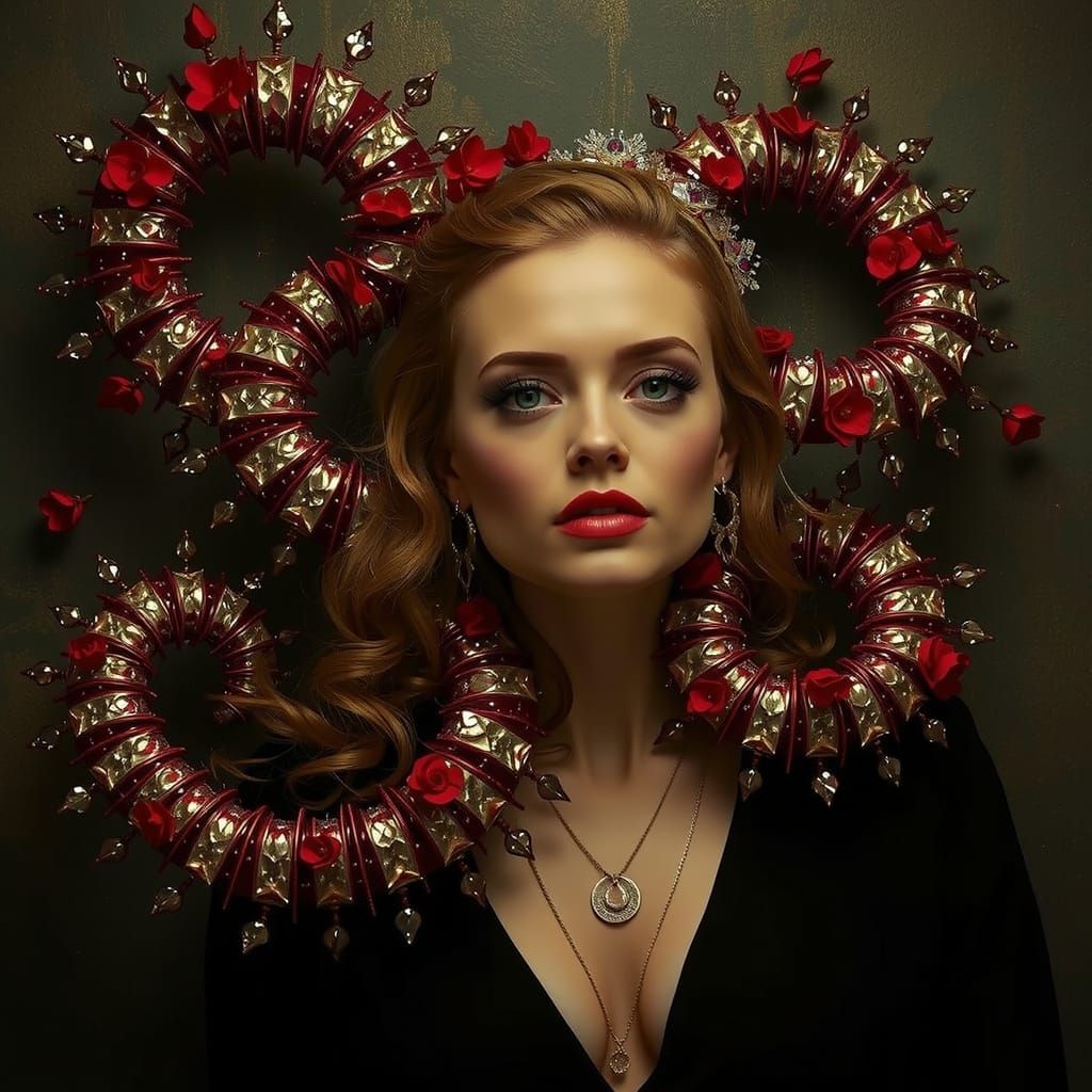 Hallucinatory Geometric Patterns in Vibrant Photorealistic S...