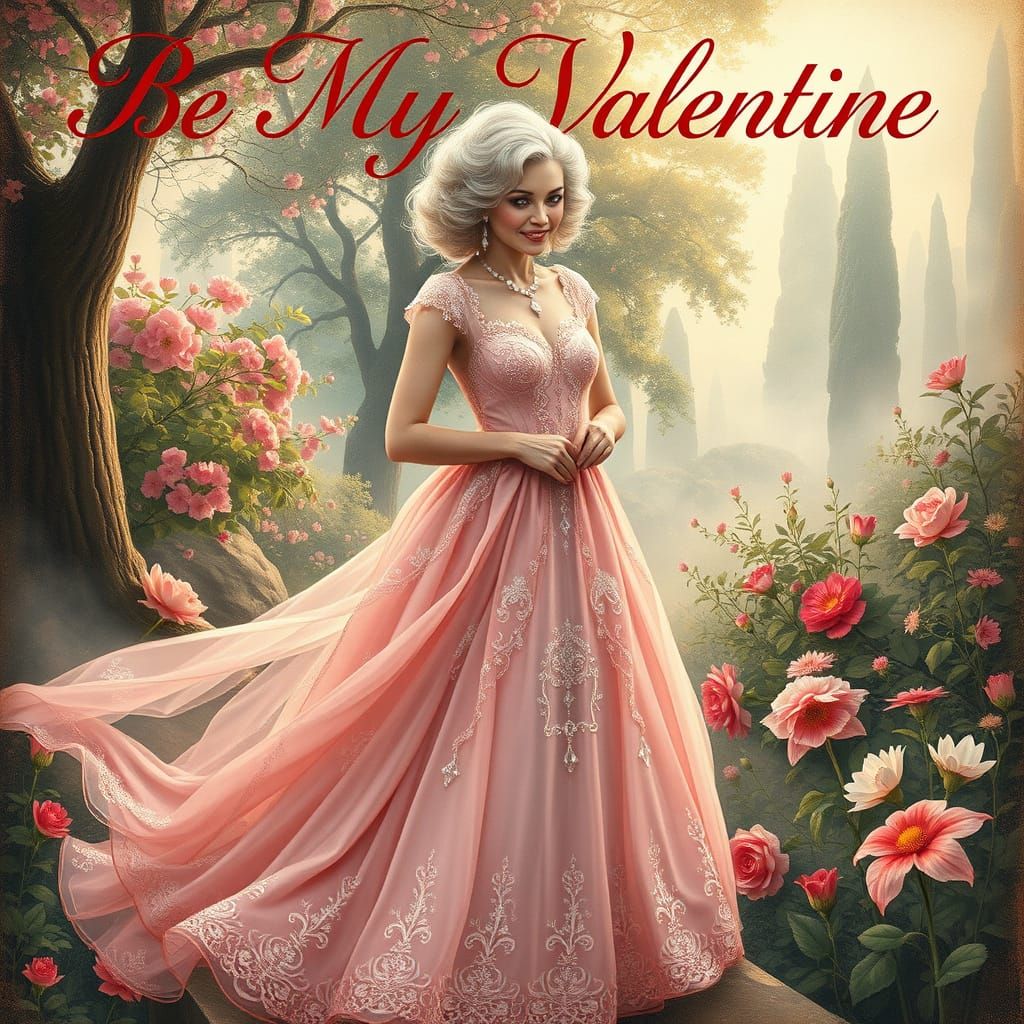 Romantic Vintage Valentine's Day Postcard