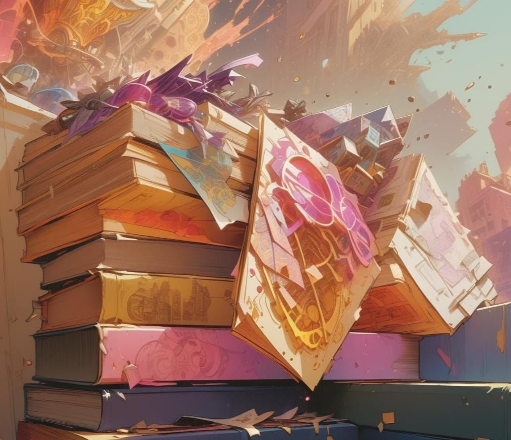 Artistic Stacks in Comic Book Style