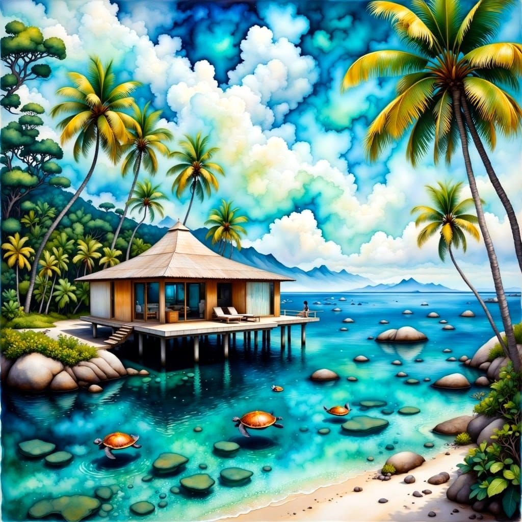 Tropical Oasis in the Maldives with Luxury Villas and Marine...