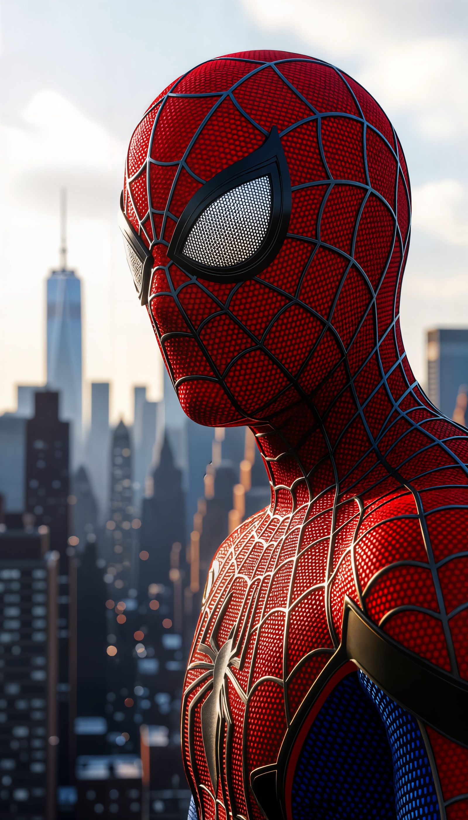 Spider-Man Suit Profile Shot Realistic Detail