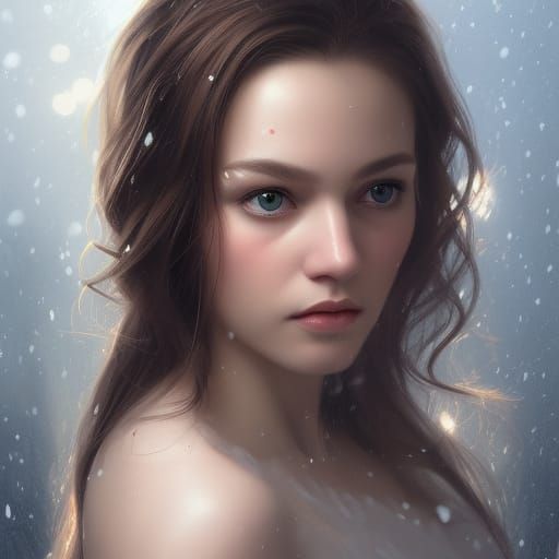 Spring to Winter: Hyperdetailed Portrait in Art Nouveau Styl...