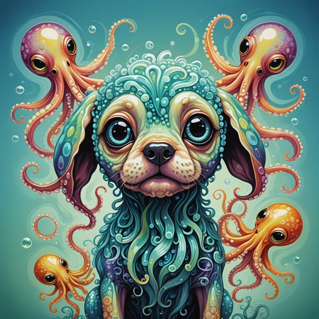 Whimsical Dream Creatures in Vibrant Pop Art