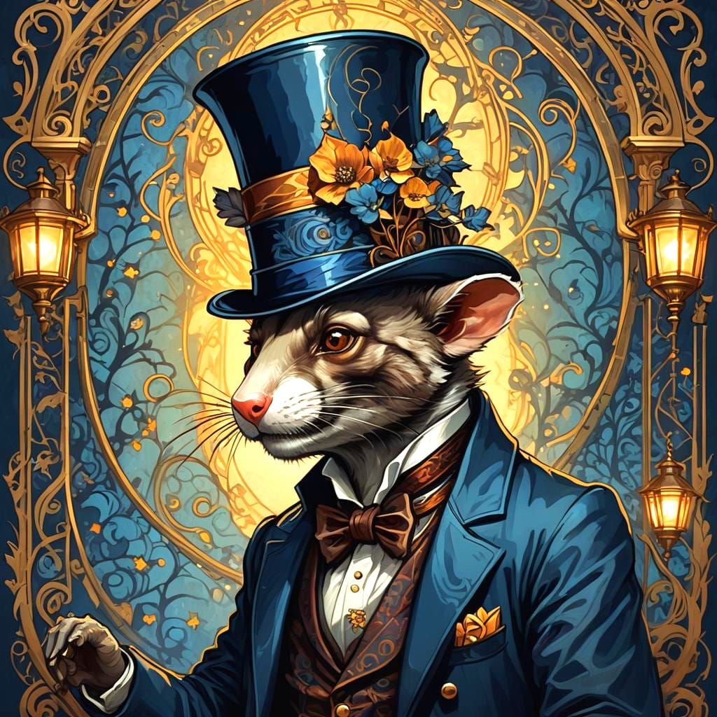 Detailed Possum Portrait with Dynamic Lighting