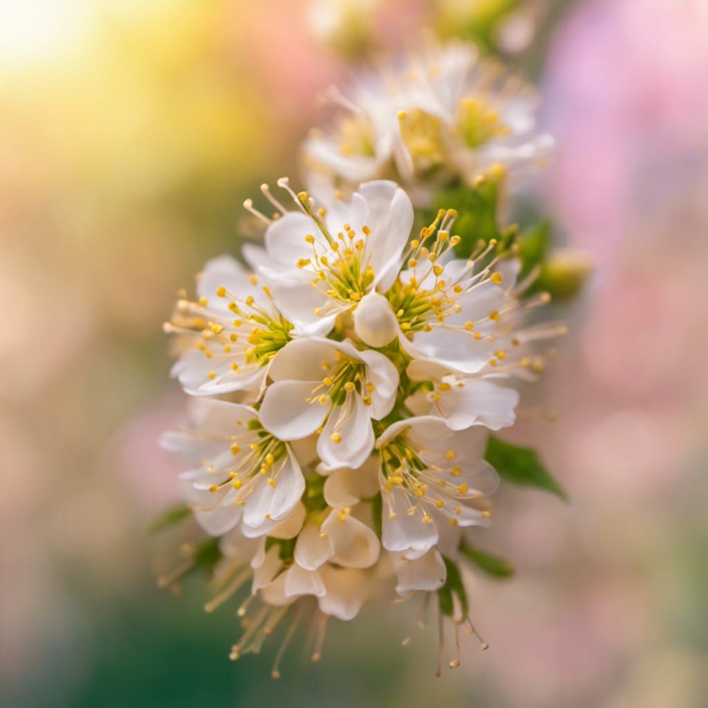 Macro Acacia Flower in Bloom: Professional Photography