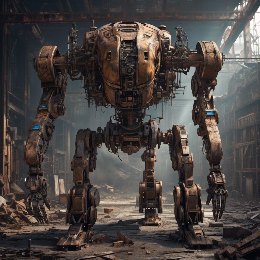 Post-Apocalyptic Centaur Combat Robot