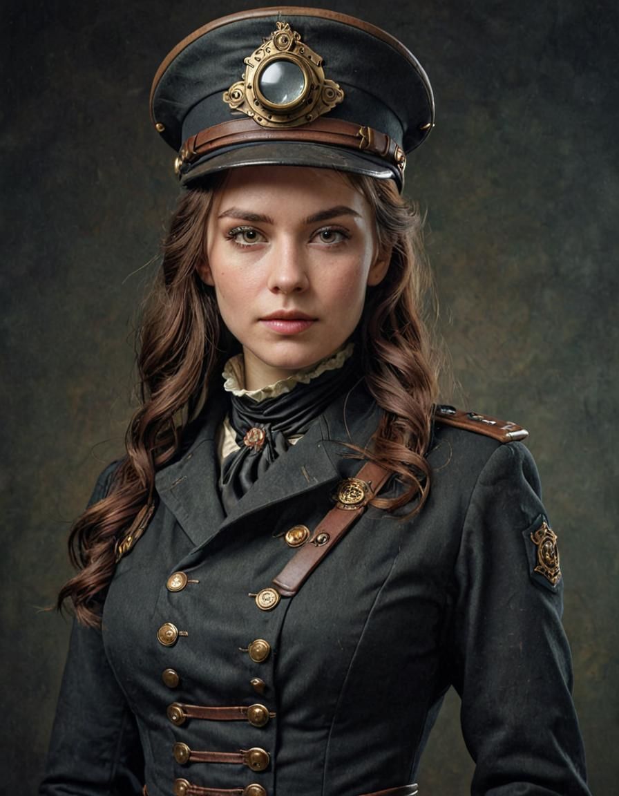 Victorian Steampunk Female Explorer Portrait